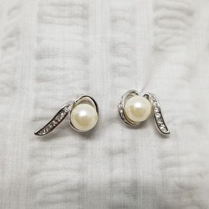 Faux pearl earrings